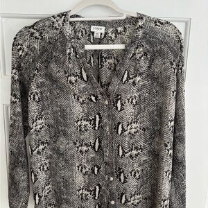 J.Crew Monochrome Snake Print Top